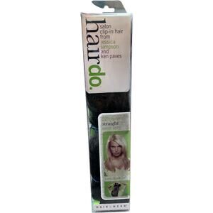 NIB HairUWear Ken Paves Synthetic clip in 22” straight extensions Dark Choc R6